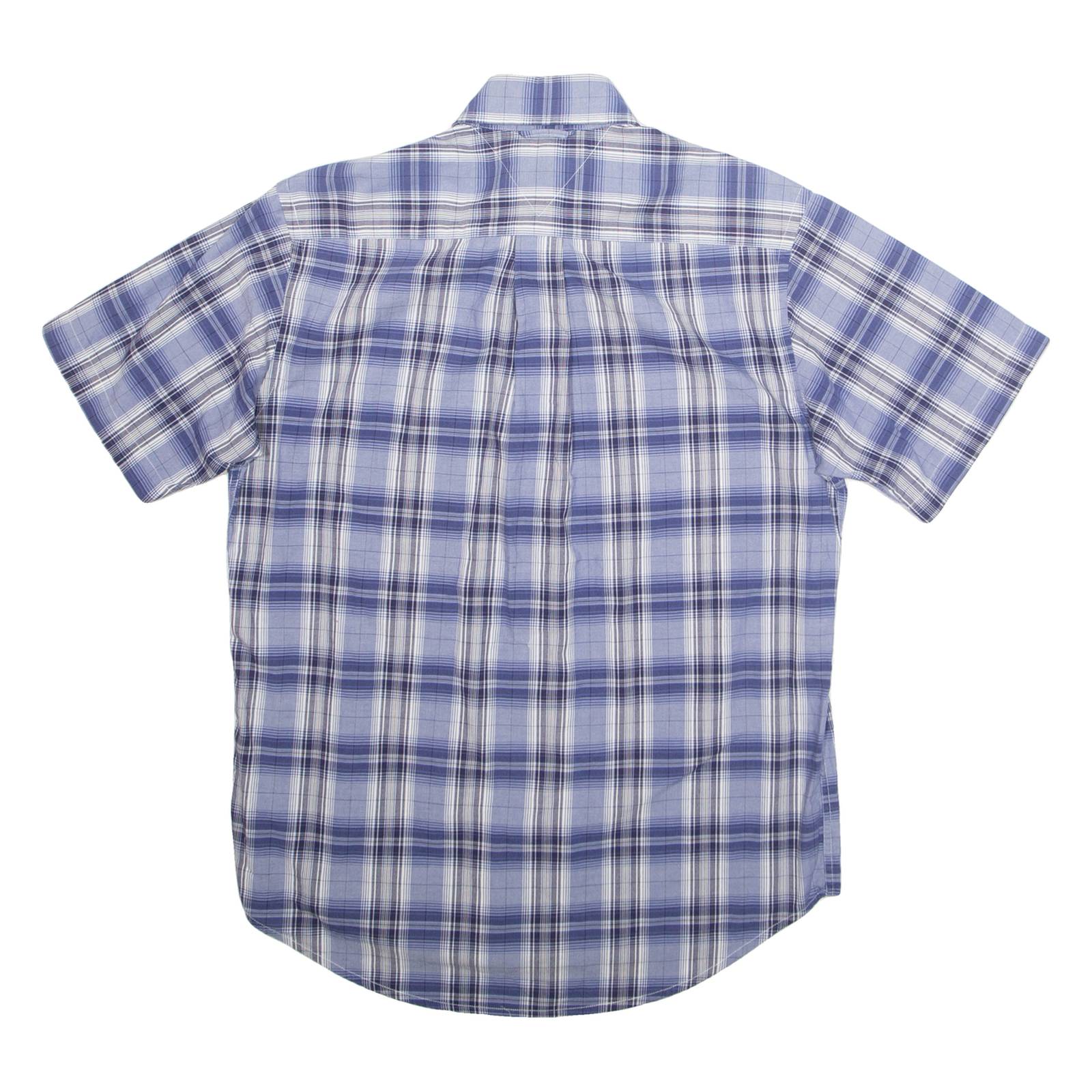 TOMMY HILFIGER Mens Shirt Blue Plaid S