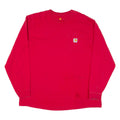 CARHARTT Mens T-Shirt Red Long Sleeve XL