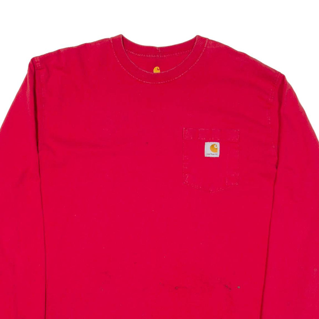 CARHARTT Mens T-Shirt Red Long Sleeve XL