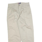 CHAPS RALPH LAUREN Mens Cotton Blend Beige Regular Fit Straight Trousers W36 L32