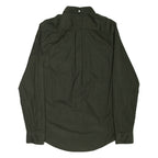 FARAH Slim Fit Mens Corduroy Shirt Green Long Sleeve S