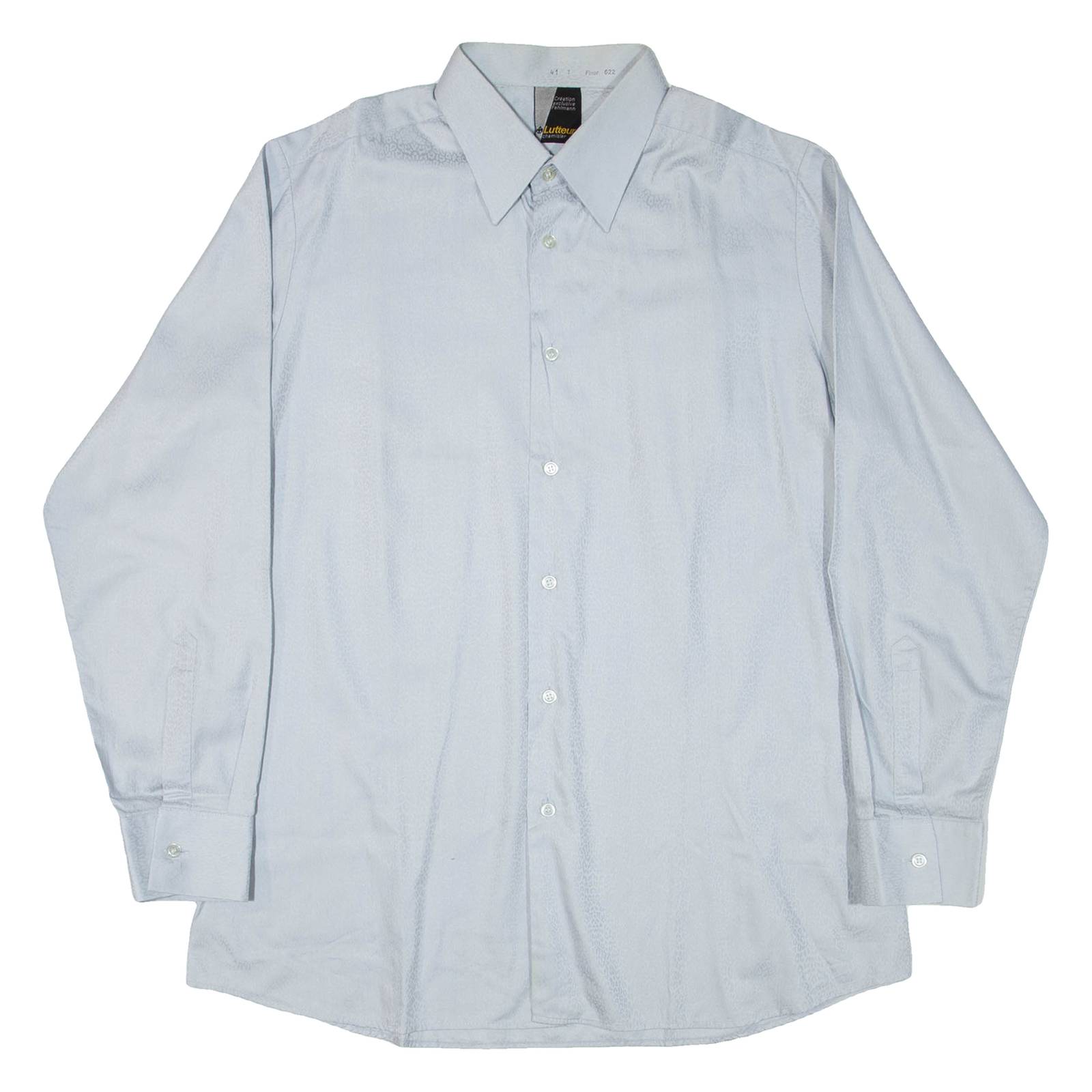 LUTTEURS Mens Shirt Grey Animal Print Long Sleeve M