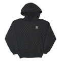 ADIDAS Womens Black Hoodie UK 6 Cotton Blend Hooded Sweatshirt