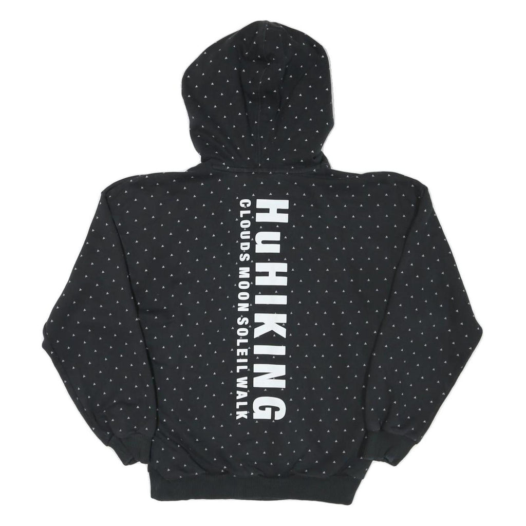 ADIDAS Womens Black Hoodie UK 6 Cotton Blend Hooded Sweatshirt