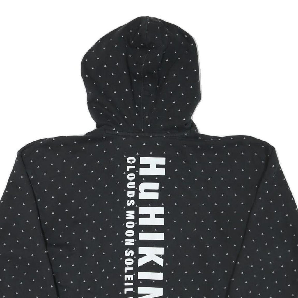 ADIDAS Womens Black Hoodie UK 6 Cotton Blend Hooded Sweatshirt