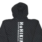 ADIDAS Womens Black Hoodie UK 6 Cotton Blend Hooded Sweatshirt