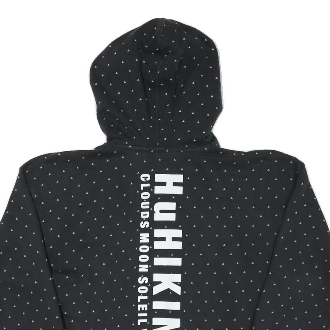 ADIDAS Womens Black Hoodie UK 6 Cotton Blend Hooded Sweatshirt