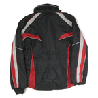 Womens Black & Red Polyester Blend Zip Up Outdoor Jacket L Woven Sportwear