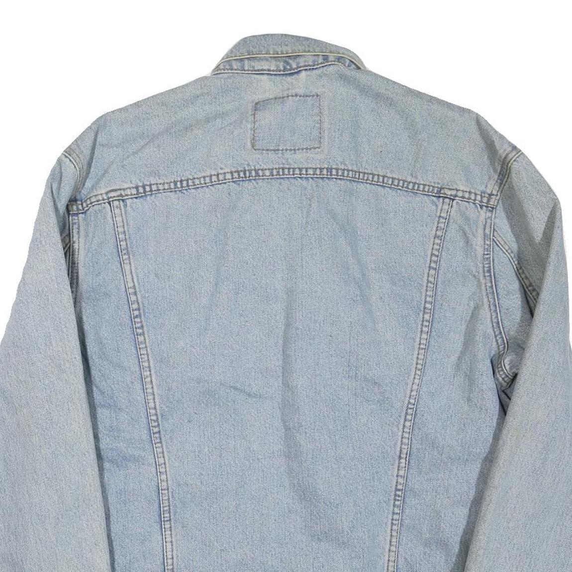 LEVI'S Mens Blue Denim Jacket L Cotton Blend Classic Button Closure