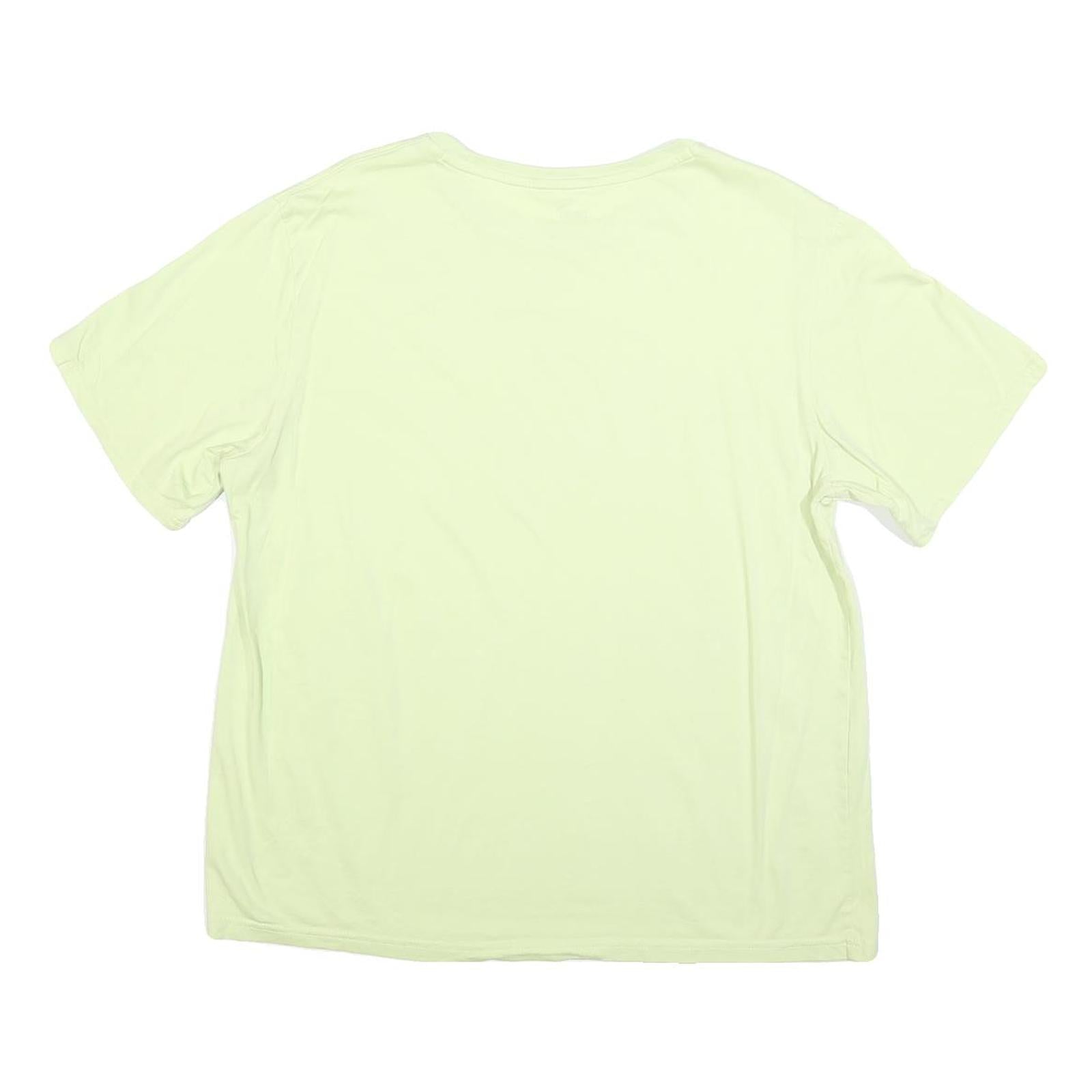 PUMA Womens Light Green T-Shirt L Short Sleeve Crew Neck Casual Logo Print