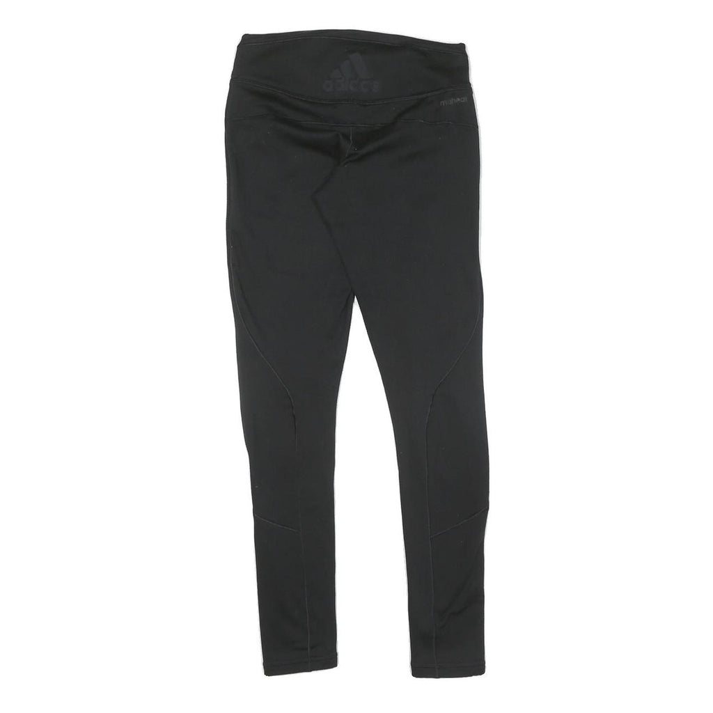 ADIDAS Womens Joggers Black XS W24 L27 Slim Tapered Polyester Blend Activewear