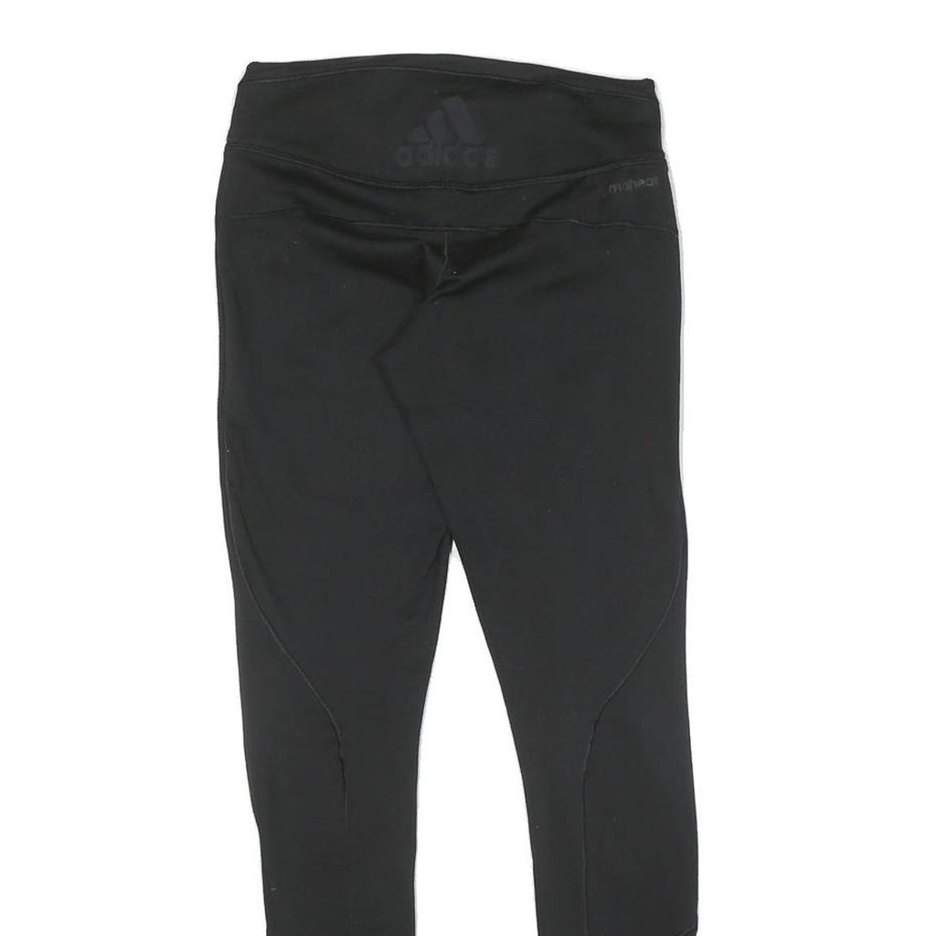 ADIDAS Womens Joggers Black XS W24 L27 Slim Tapered Polyester Blend Activewear