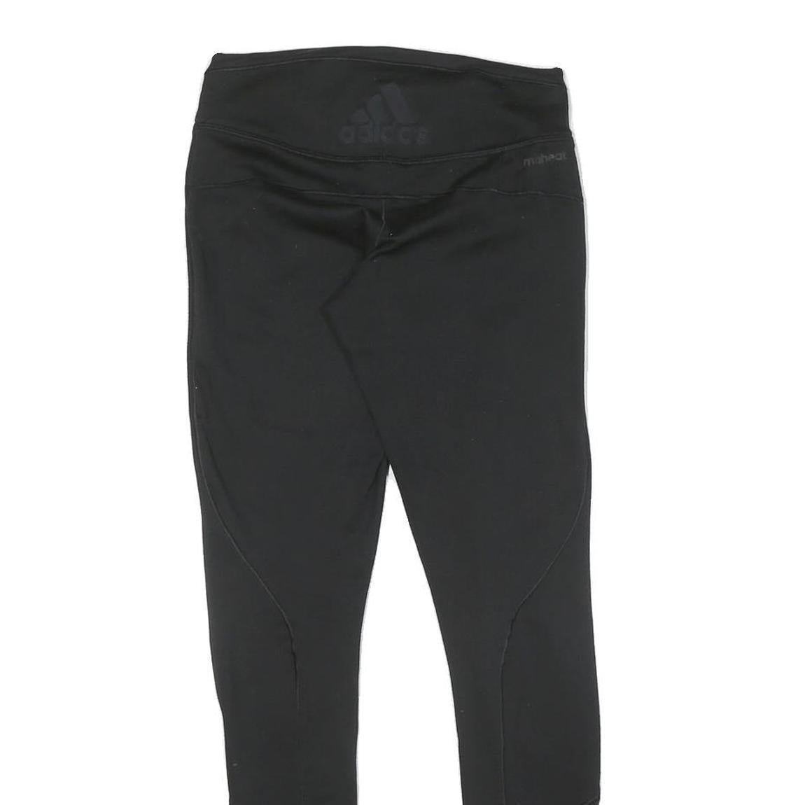 ADIDAS Womens Joggers Black XS W24 L27 Slim Tapered Polyester Blend Activewear