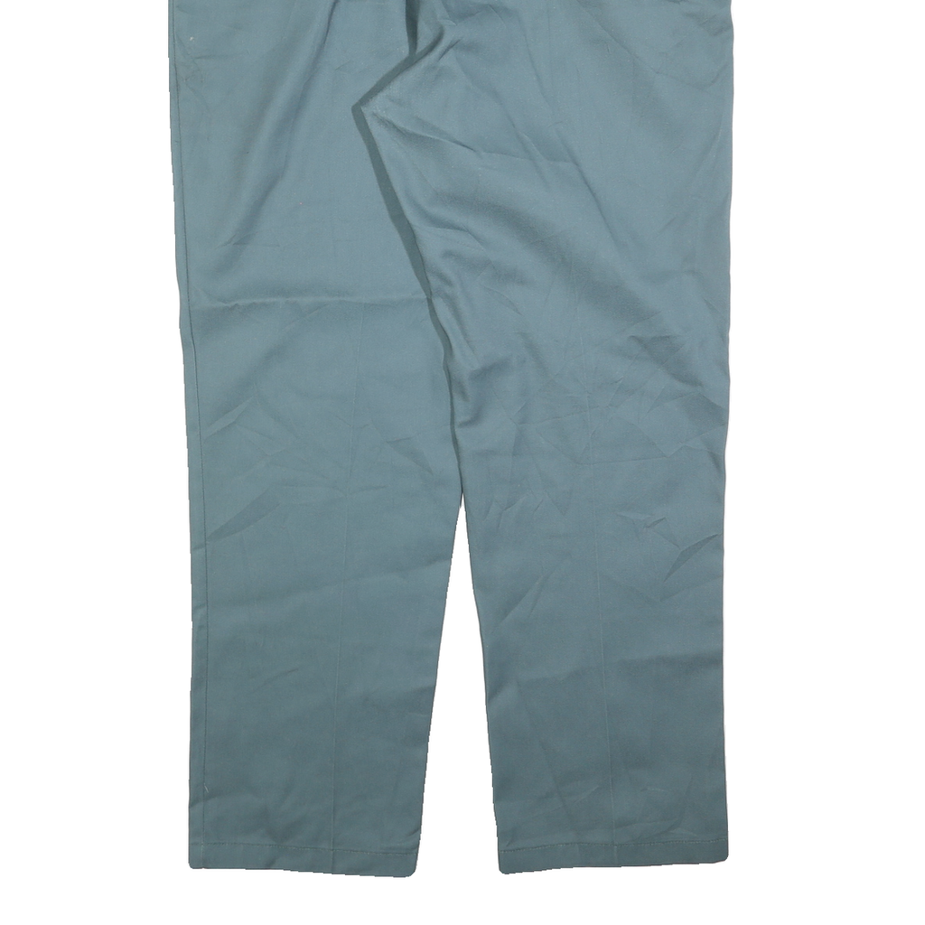 DICKIES Mens Cotton Blend Blue Regular Fit Straight Leg Trousers W40 L32