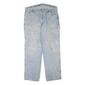 DICKIES Mens Regular Fit Light Blue Denim Jeans W40 L34 Zip Closure Casual Wear