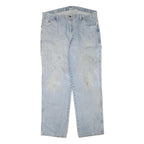 DICKIES Mens Regular Fit Light Blue Denim Jeans W40 L34 Zip Closure Casual Wear