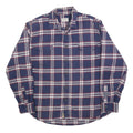 JACHS Mens Blue & White Check Shirt 2XL Cotton Blend Long Sleeve Button