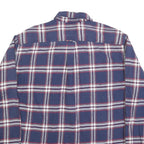 JACHS Mens Blue & White Check Shirt 2XL Cotton Blend Long Sleeve Button