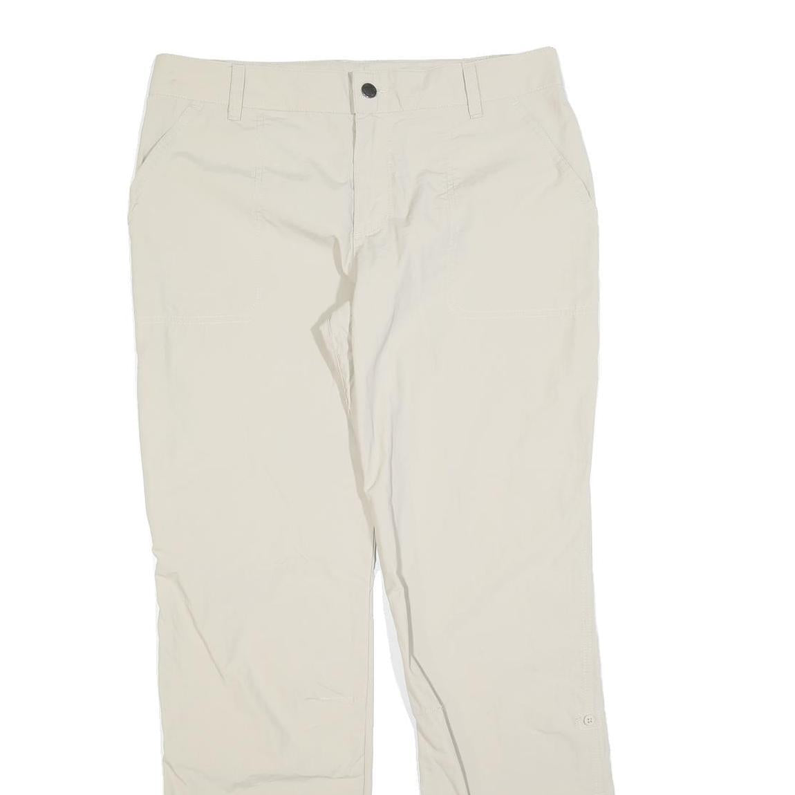 COLUMBIA Womens Regular Beige Zip Trousers W34 L32 Casual Outdoor Lightweight