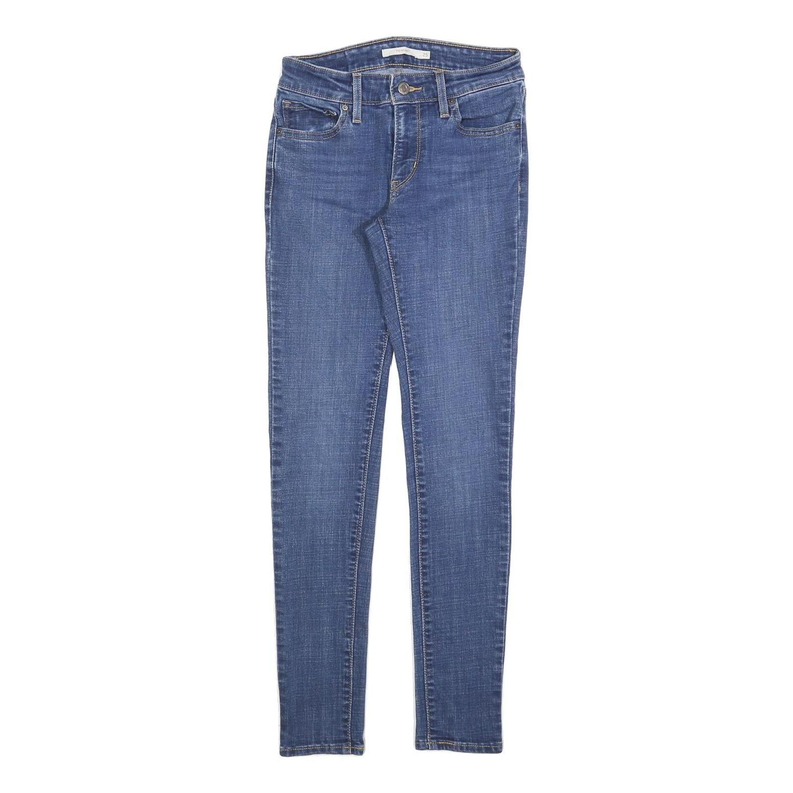 LEVI'S 711 Womens Jeans Blue Slim Skinny Denim Medium W25 L30 Stretch Cotton