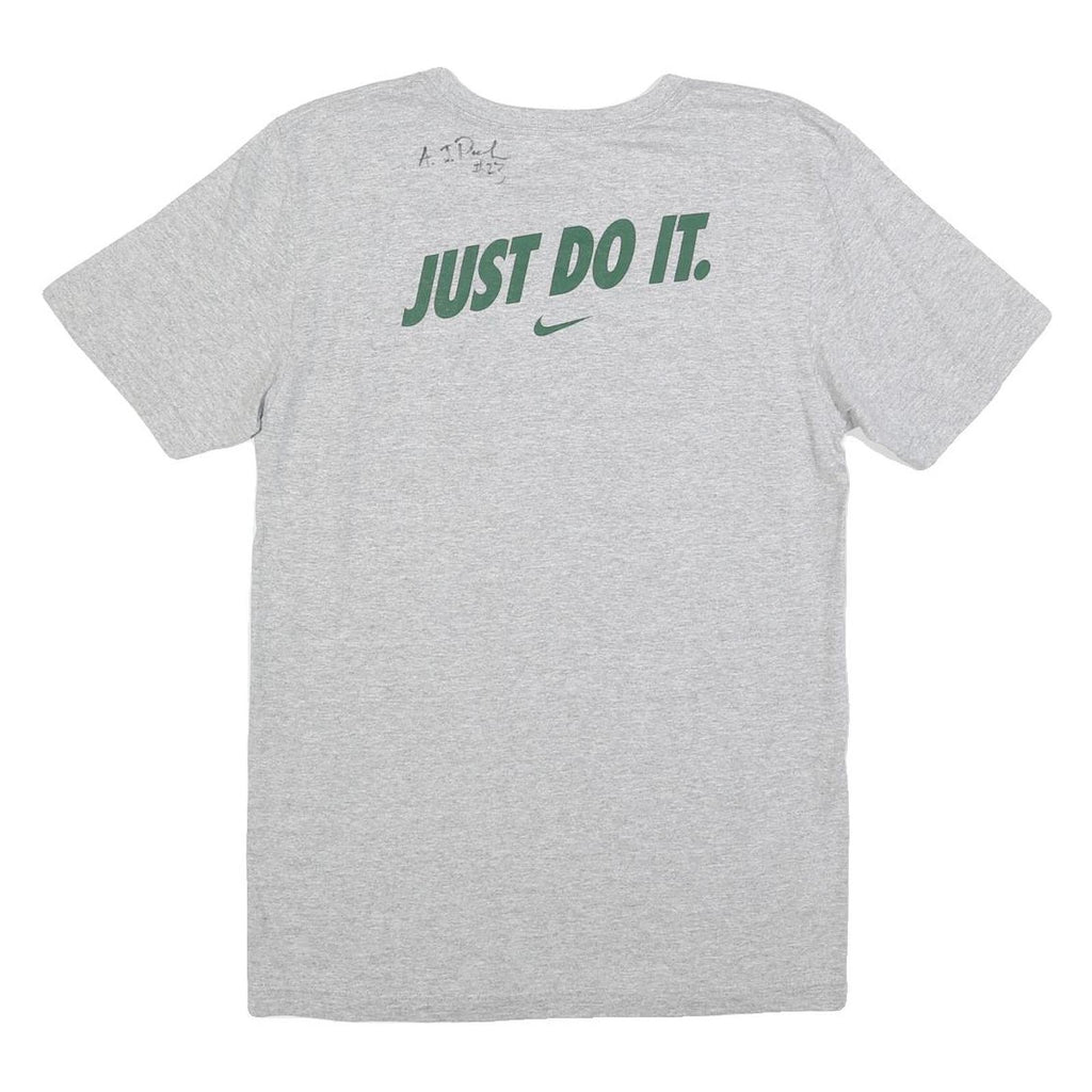 NIKE Mens Grey & Yellow Wright State Basketball Graphic T-Shirt S Short Sleeve