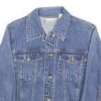 LIZ CLAIBORNE Womens Blue Denim Jacket S Cotton Classic Button Closure Casual
