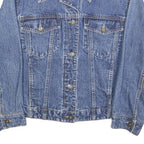 LIZ CLAIBORNE Womens Blue Denim Jacket S Cotton Classic Button Closure Casual