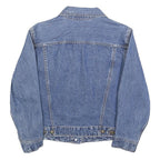 LIZ CLAIBORNE Womens Blue Denim Jacket S Cotton Classic Button Closure Casual