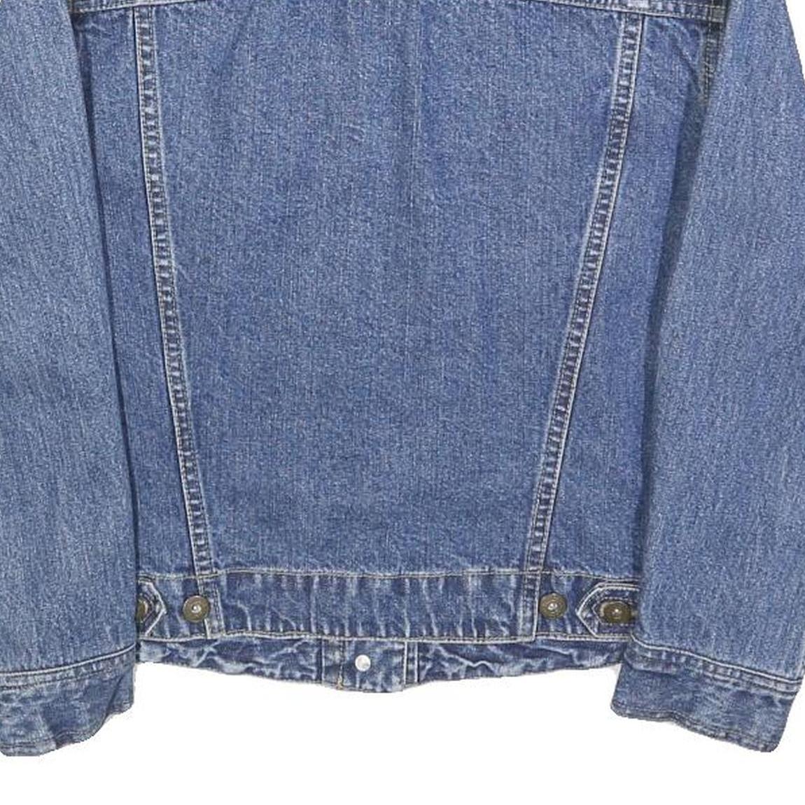 LIZ CLAIBORNE Womens Blue Denim Jacket S Cotton Classic Button Closure Casual