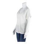 GUESS MARCIANO Womens Blouse White V-Neck S