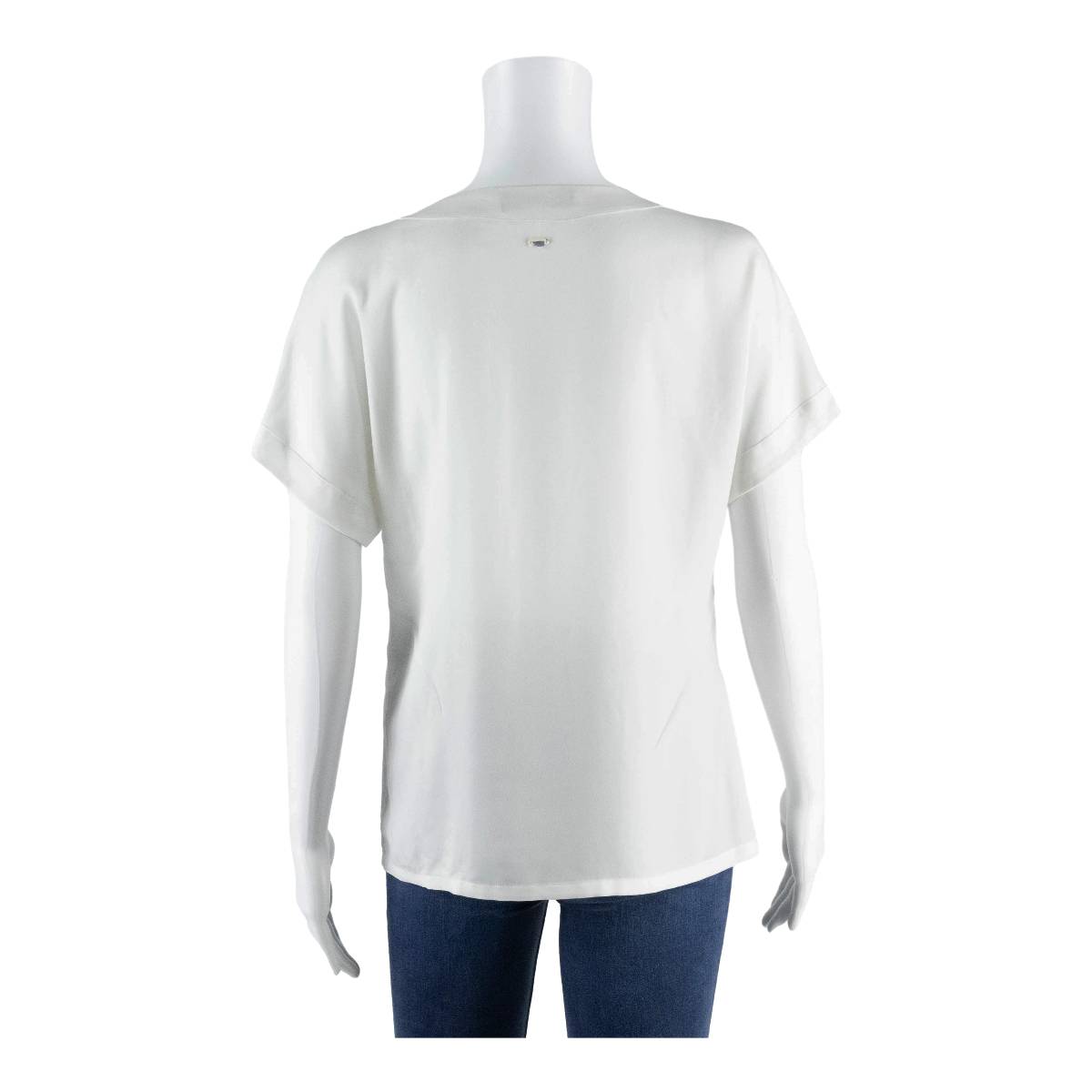 GUESS MARCIANO Womens Blouse White V-Neck S