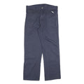 DICKIES Mens Cotton Blend Blue Regular Straight Trousers W34 L30 Workwear Zip