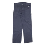 DICKIES Mens Cotton Blend Blue Regular Straight Trousers W34 L30 Workwear Zip