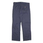 DICKIES Mens Cotton Blend Blue Regular Straight Trousers W34 L30 Workwear Zip