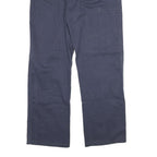 DICKIES Mens Cotton Blend Blue Regular Straight Trousers W34 L30 Workwear Zip