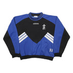 ADIDAS Mens Blue & Black Crew Neck M Casual Sports Sweatshirt Pullover