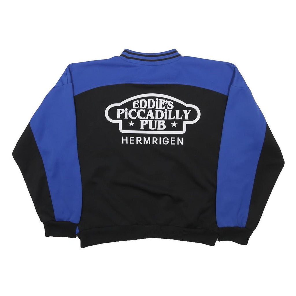 ADIDAS Mens Blue & Black Crew Neck M Casual Sports Sweatshirt Pullover