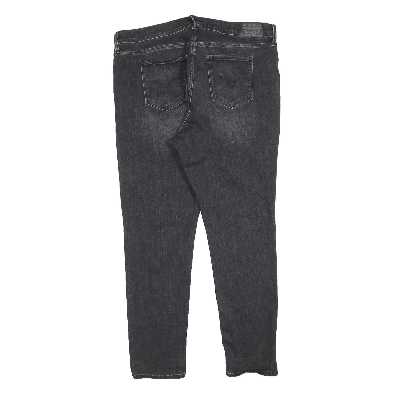 LEVI'S 311 Womens Slim Jeans Black Denim Medium W36 L29 Stretch Zip