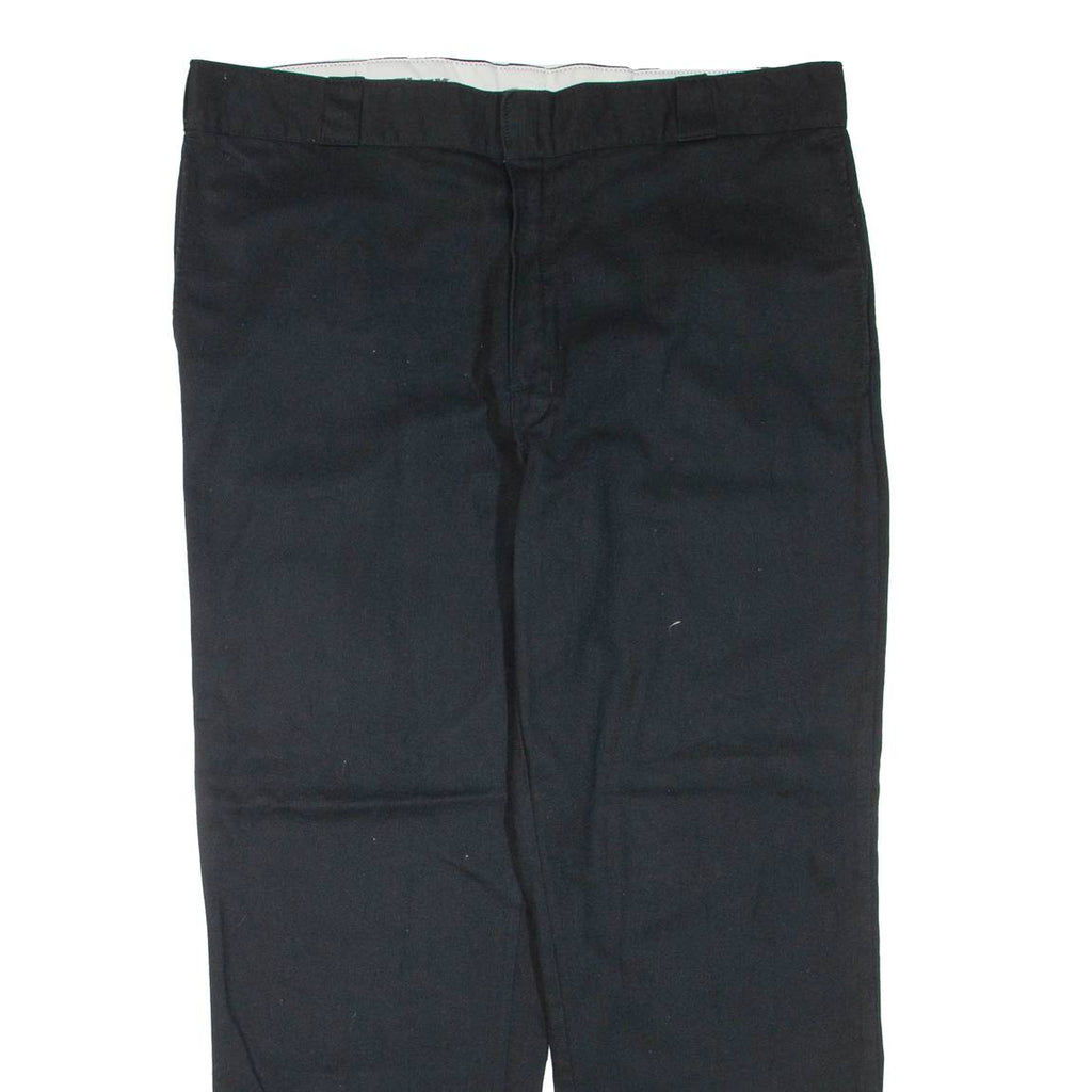 DICKIES Mens Trousers Black Regular Tapered W40 L30