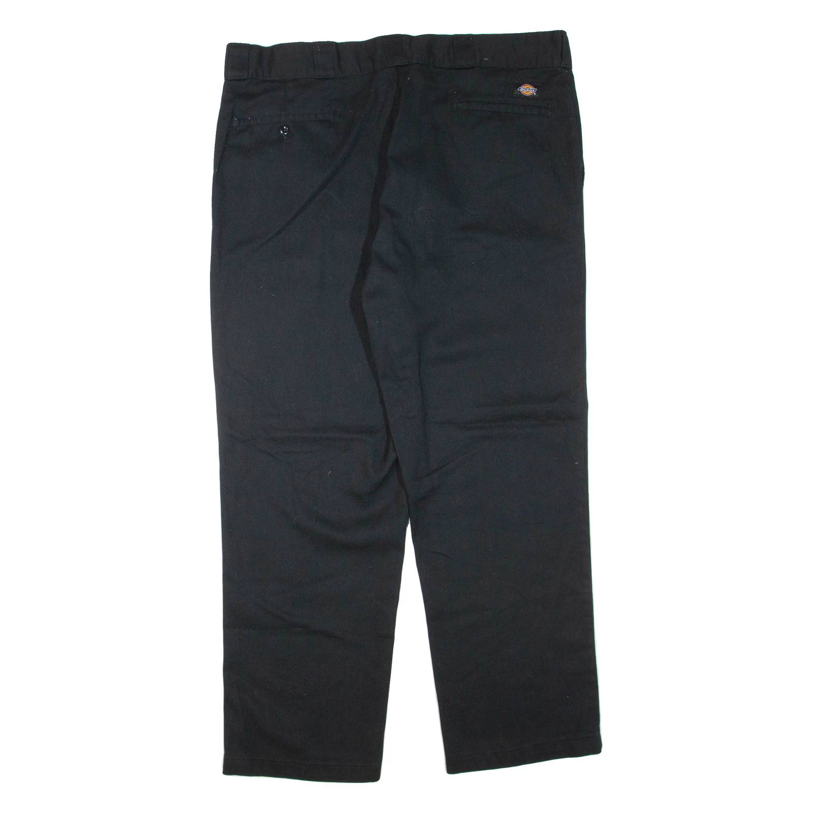 DICKIES Mens Trousers Black Regular Tapered W40 L30