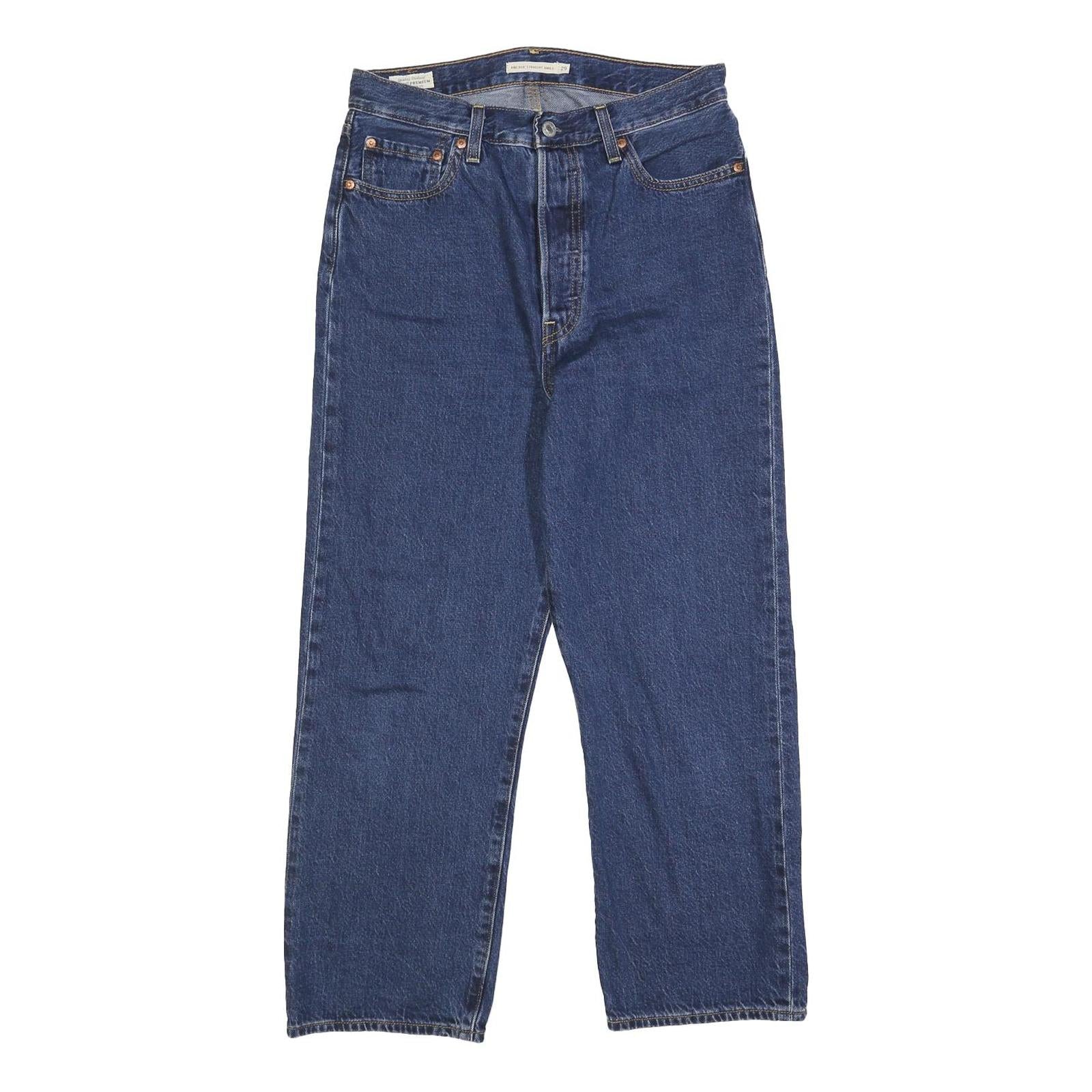 LEVI'S Big E Womens Jeans Blue Loose Straight Denim Raw W29 L26 Vintage Style