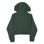 HELLY HANSEN Womens Green Crop Hoodie M Cotton Blend Pullover Casual