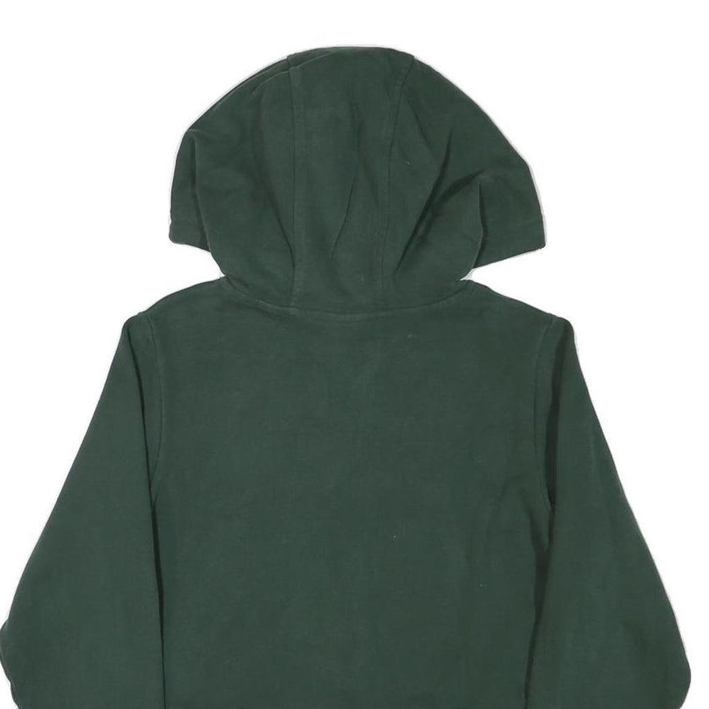 HELLY HANSEN Womens Green Crop Hoodie M Cotton Blend Pullover Casual