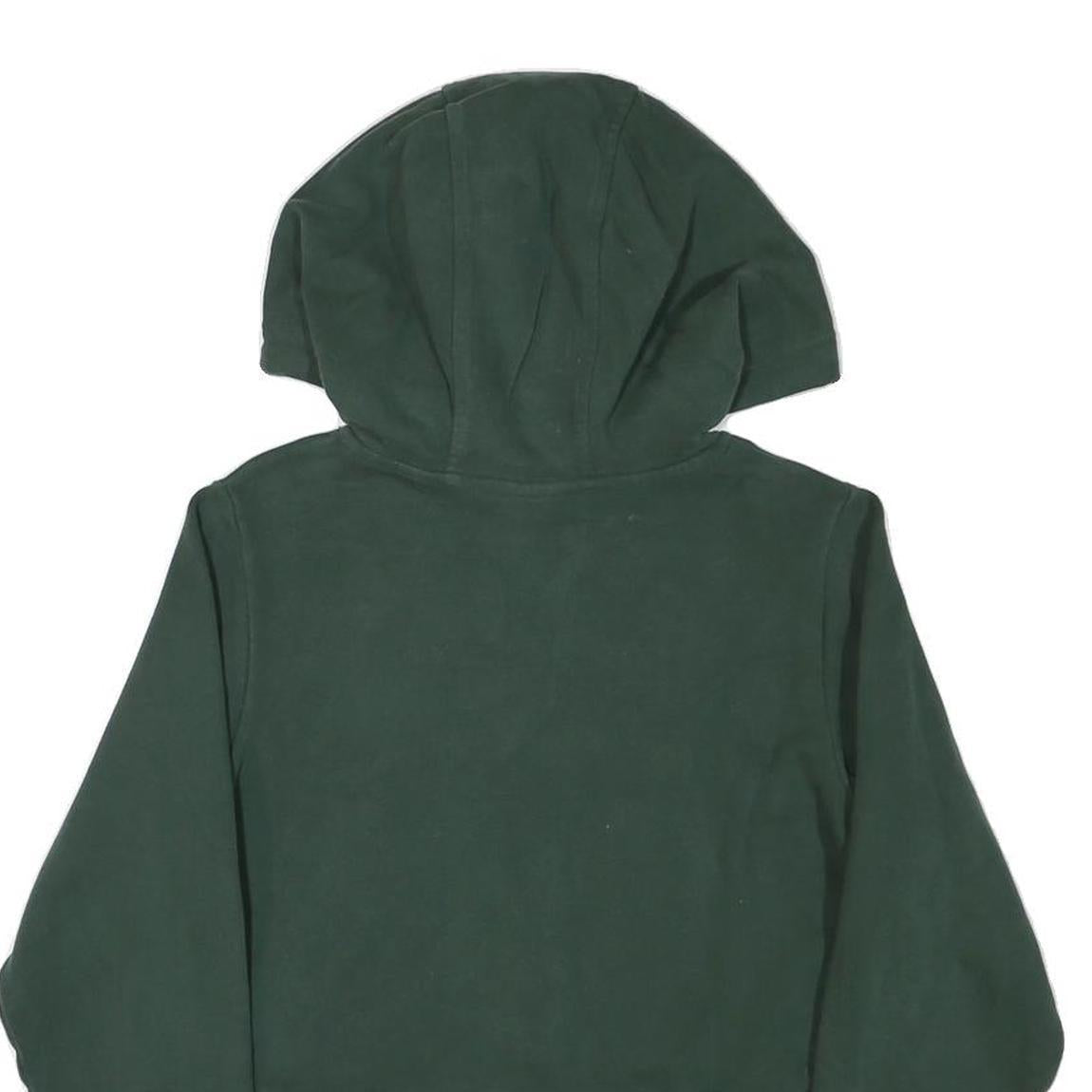 HELLY HANSEN Womens Green Crop Hoodie M Cotton Blend Pullover Casual