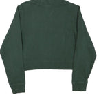 HELLY HANSEN Womens Green Crop Hoodie M Cotton Blend Pullover Casual