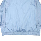 Womens Blue Lightweight Jacket 3XL Polyester Blend Button Closure Plain Casual