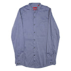 HUGO BOSS Mens Plain Shirt Blue Long Sleeve M