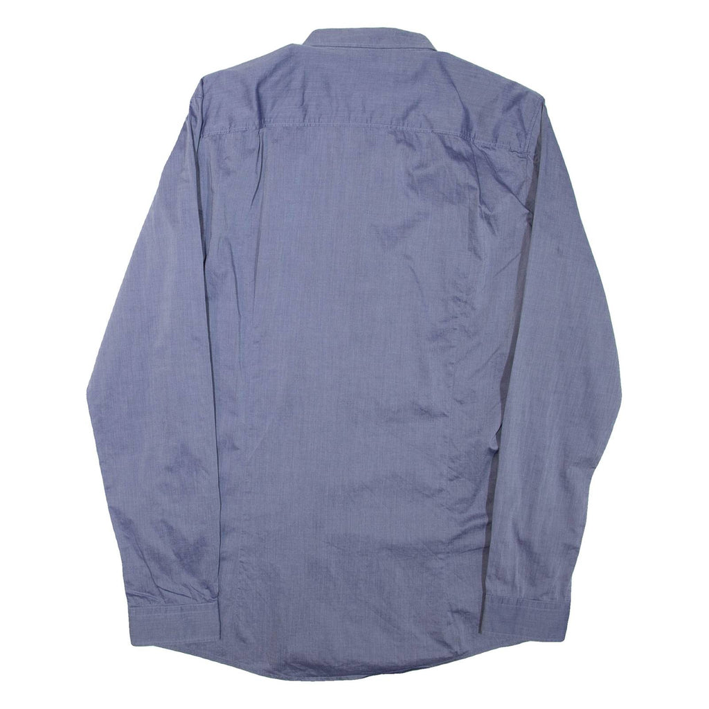 HUGO BOSS Mens Plain Shirt Blue Long Sleeve M