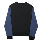 JONATHAN SAUNDERS Womens Black & Blue Patterned Cotton Blend Jumper Crew Neck