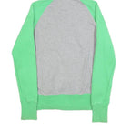 NIKE Mens Green & Grey Zip Up Hoodie M Cotton Blend Casual Sportswear